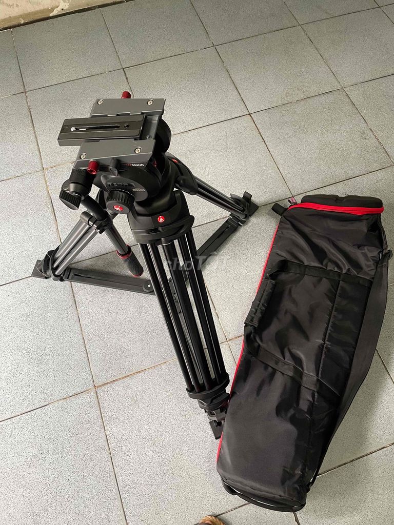 Chân máy quay Manfrotto 546GB và head 504HD