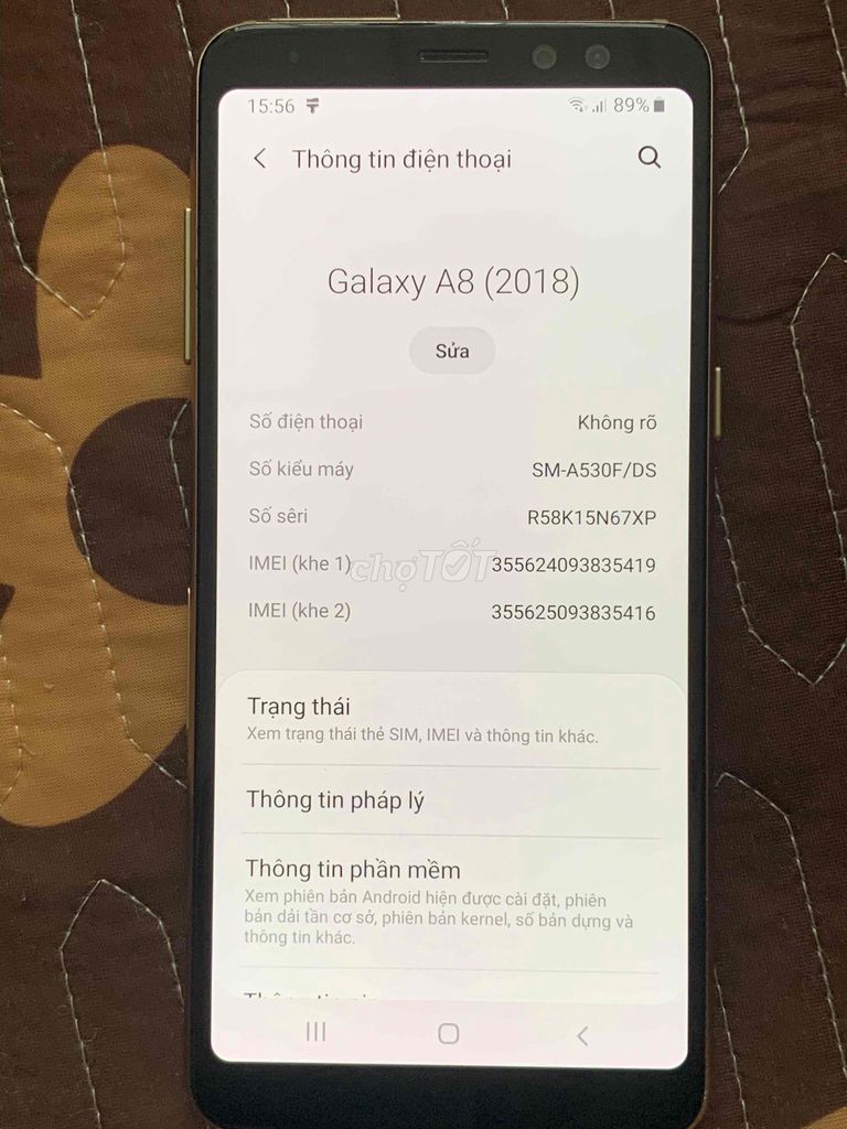 Cần bán Samsung A8 2018 màu vàng