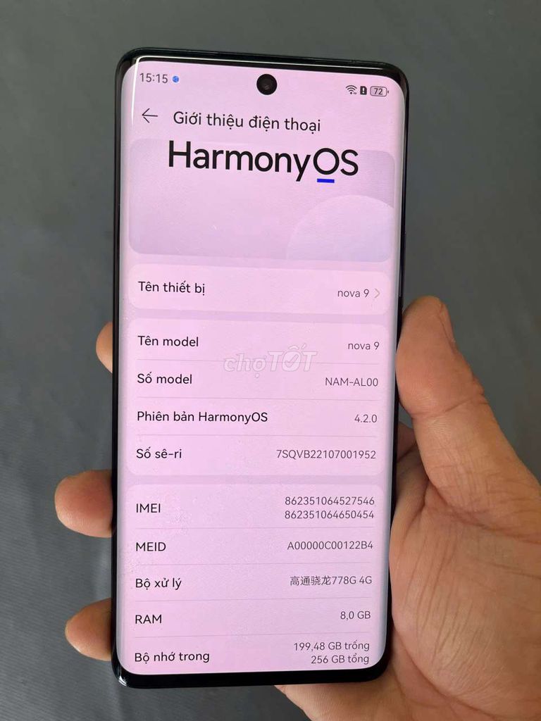 Huawei Nova 9 256GB. Mua bán Điện thoại tại Huyện Cẩm Mỹ Đồng Nai được đăng bởi Danh hình 1