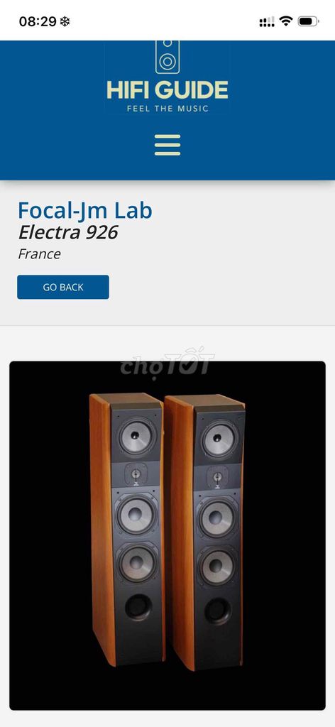 Loa đứng Focal-Jm Lab Electra 926 Vân gỗ Pháp. Mua bán Tivi, Âm thanh tại Quận 1 Tp Hồ Chí Minh được đăng bởi Thanh hình 1