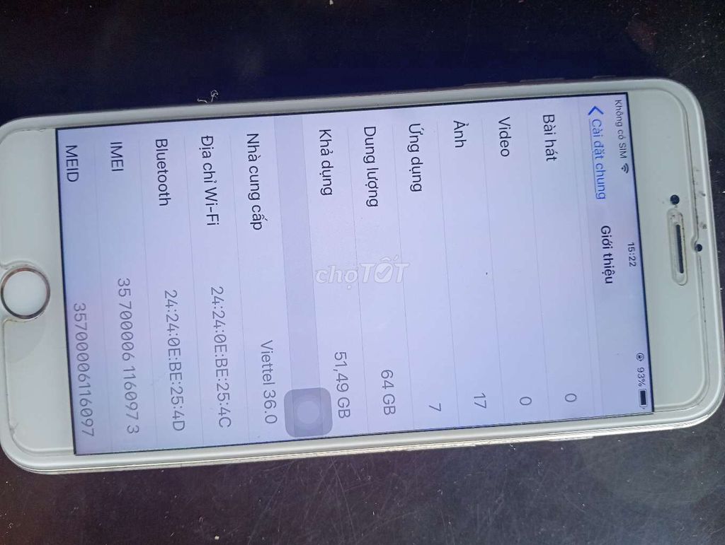 Apple iPhone 6s 64GB Bạc. Mua bán Điện thoại tại Thành phố Thủ Đức Tp Hồ Chí Minh được đăng bởi Nguyễn Văn Nhí  hình 1