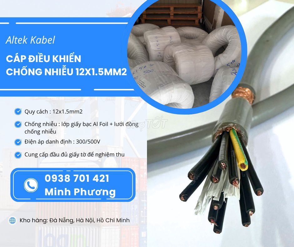 Cáp điều khiển Altek Kabel SH50012G1_5QMM 12 lõi. Mua bán Đồ chuyên dụng, Giống nuôi trồng tại Quận 6 Tp Hồ Chí Minh được đăng bởi Minh Phuong hình 1