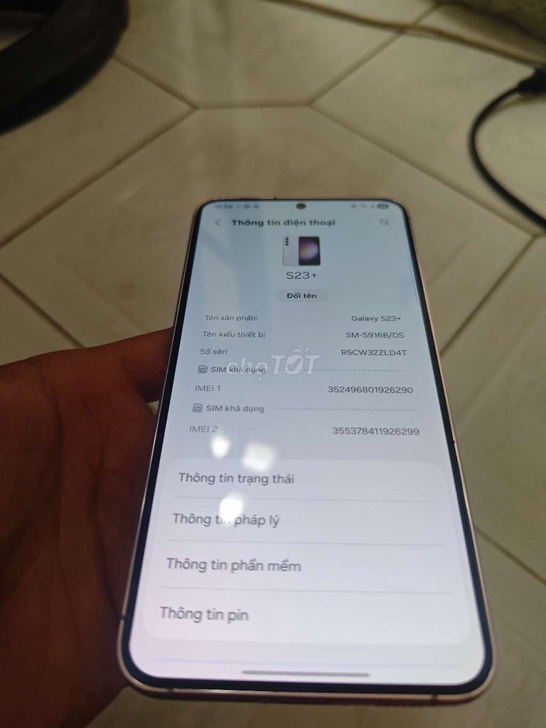 Samsung Galaxy S23+ 8GB/256GB Hồng. Mua bán Điện thoại tại Quận 10 Tp Hồ Chí Minh được đăng bởi tuấn kiệt hình 1
