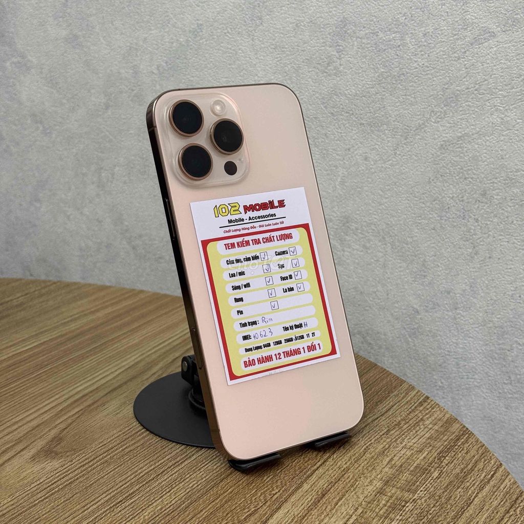 iPhone 16 Pro Max 256GB Sa Mạc pin 100% máy đẹp. Mua bán Điện thoại tại Thành phố Buôn Ma Thuột Đắk Lắk được đăng bởi Nguyễn Hoàng hình 1