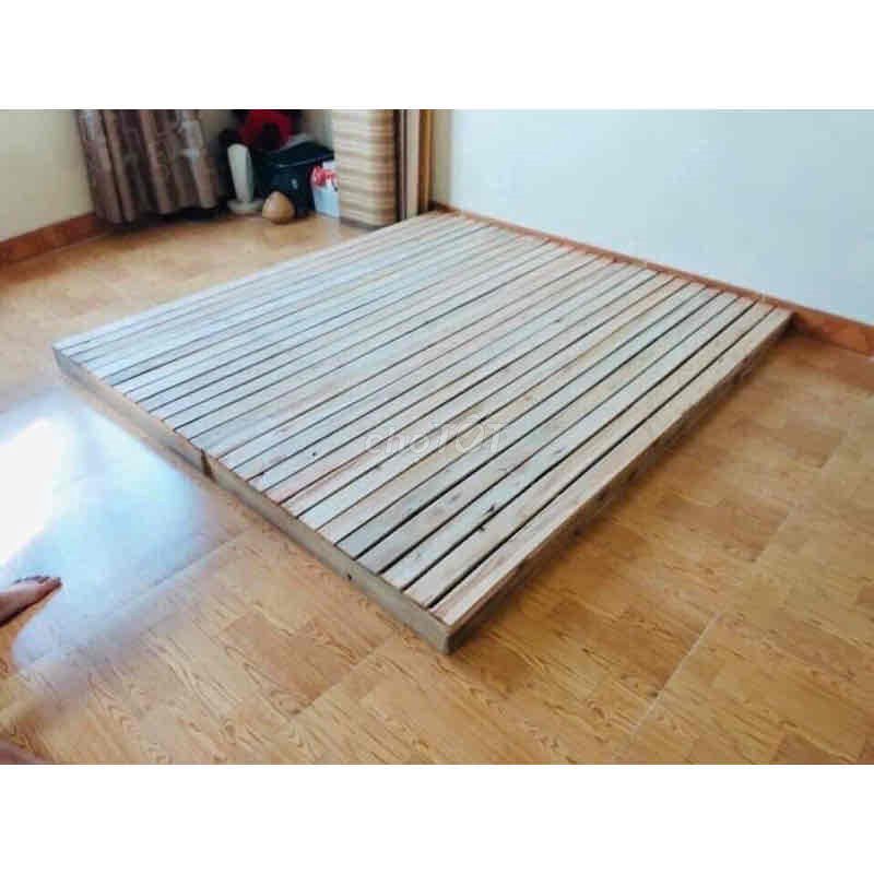 Giường pallet Gỗ tự nhiên Vàng nhạt 1m2 x 1m9. Mua bán Giường, chăn ga gối nệm tại Huyện Thanh Trì Hà Nội được đăng bởi Huy Phạm hình 1