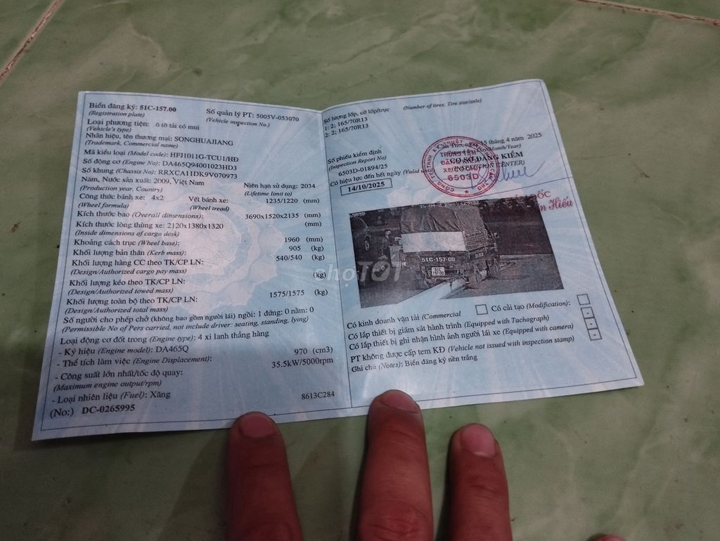 BÁN XE VINAXUKI ĐỜI 2010 ĐK DÀI. Mua bán Xe tải, xe ben tại Huyện Lai Vung Đồng Tháp được đăng bởi Vương Le huy hình 3