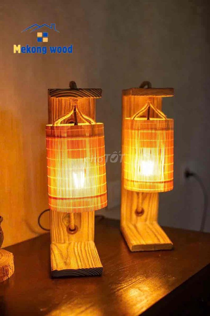 Đèn ngủ handmade Mekongwood