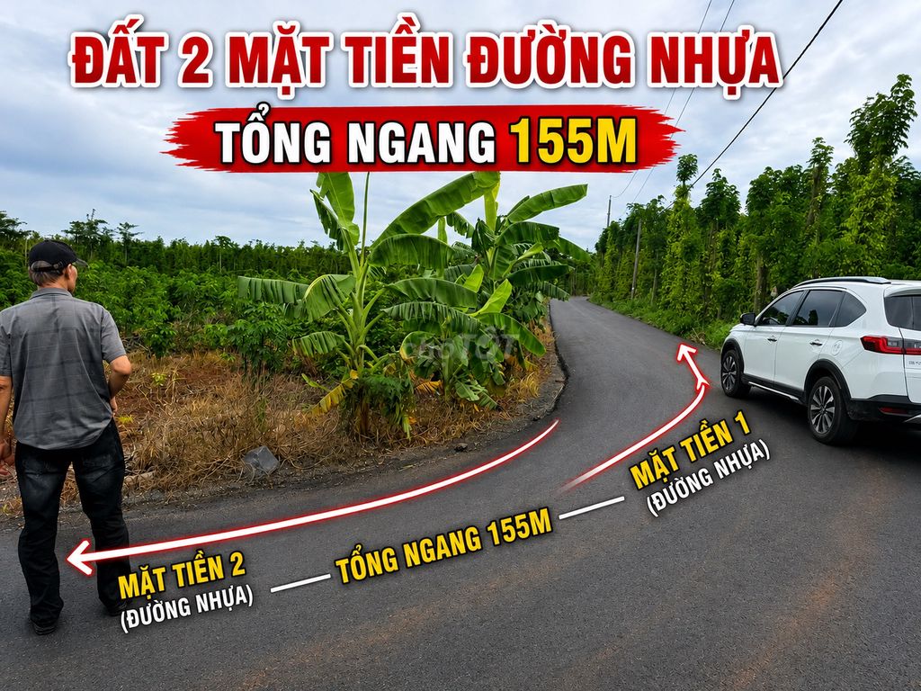 CẮT LỖ 6 SÀO ĐẤT ĐÁ BẠC – 2 MẶT TIỀN – 155M ĐƯỜNG NHỰA – 3,6 TỶ