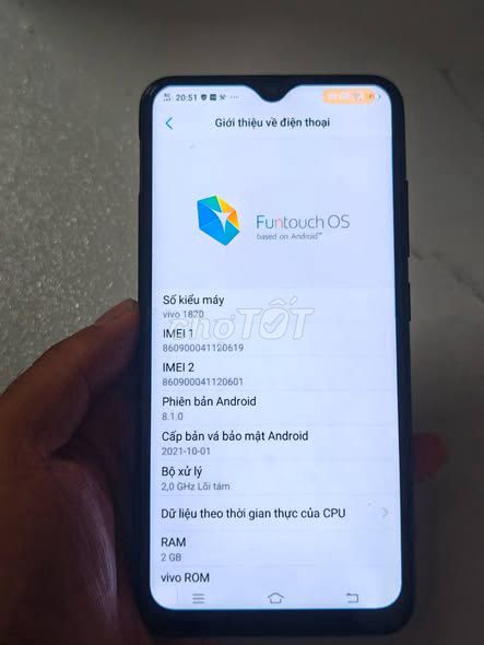 Vivo 2GB/32GB Xanh đen. Mua bán Điện thoại tại Thành phố Thuận An Bình Dương được đăng bởi Hội Đồ Điện Tử hình 1
