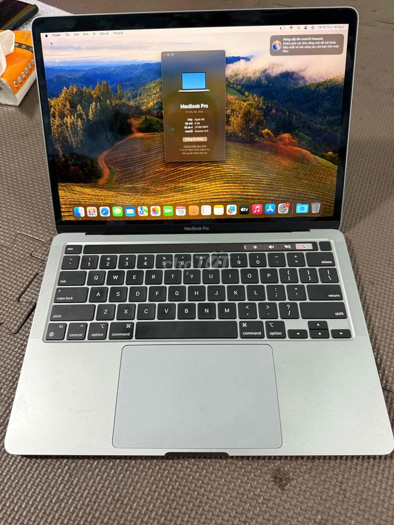 MacBook pro M2 touch bar đẹp 99% pin 97% có GL