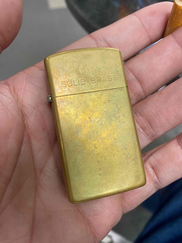 zippo slim solid brass sx 1992