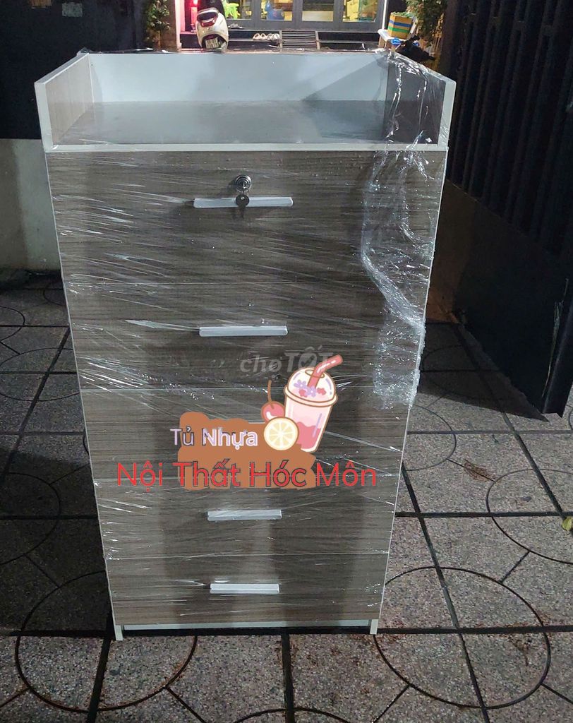 Tủ quần áo Nhựa Đài Loan 5 ngăn 1m25 Vân xám. Mua bán Tủ, kệ gia đình tại Quận Bình Tân Tp Hồ Chí Minh được đăng bởi Nhi Nội Thất Nhựa Giá Xưởng  hình 1