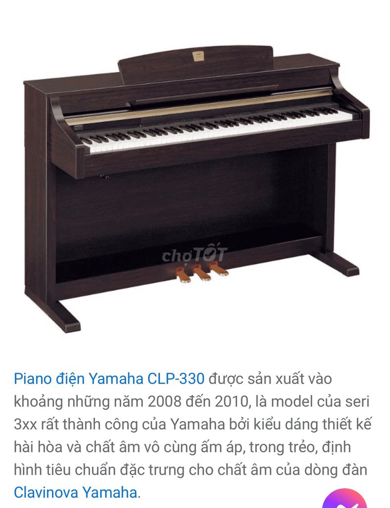 PIANO YAMAHA CLP 330