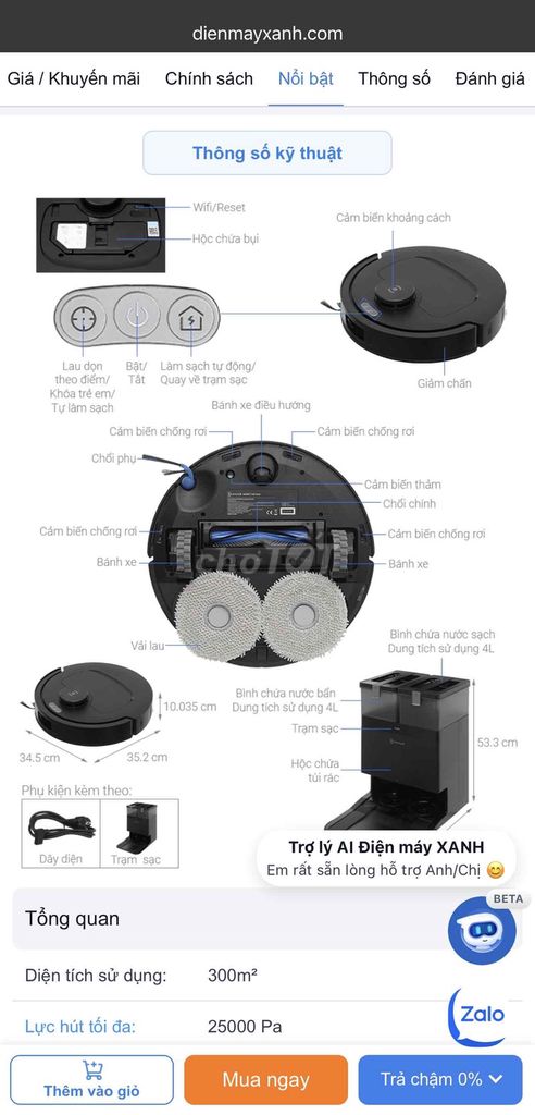 Robot hút bụi Ecovacs T30C Gen 2 Đen (Mới 100%). Mua bán Nội thất, đồ gia dụng khác tại Quận 10 Tp Hồ Chí Minh được đăng bởi Hai Anh hình 1