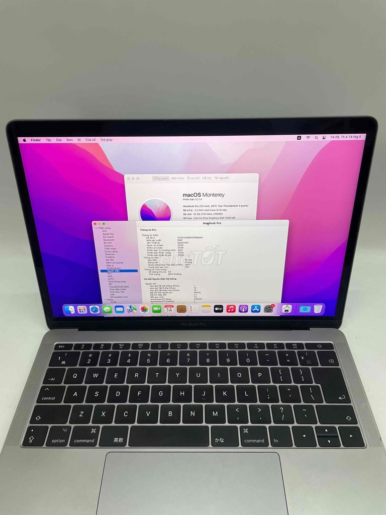 Macbook Pro 2017 i5 Ram 16gb Ssd 128gb. Mua bán Laptop tại Quận Sơn Trà Đà Nẵng được đăng bởi BƠ BƯ Macbook Cũ hình 2