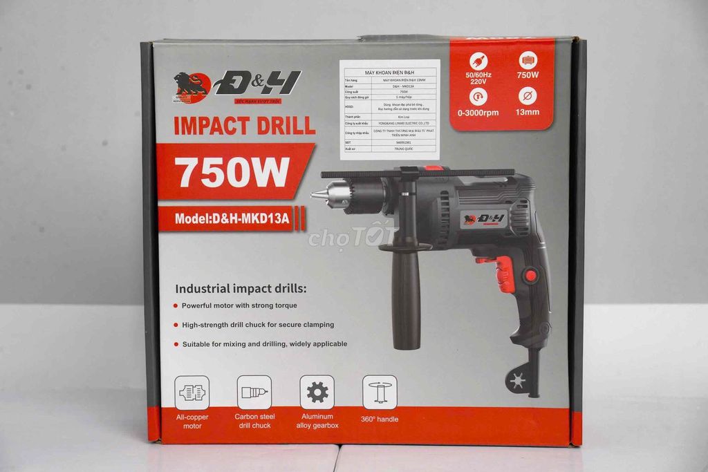 Máy khoan động lực D&H MKD13A. Mua bán Đồ chuyên dụng, Giống nuôi trồng tại Huyện Hoài Đức Hà Nội được đăng bởi tiểu bảo hình 1