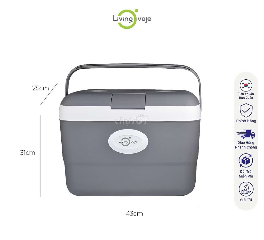 Thùng đá Livingvoje 9 21 25 lít Xám. Mua bán Dụng cụ nhà bếp tại Thành phố Thủ Đức Tp Hồ Chí Minh được đăng bởi AK hình 1