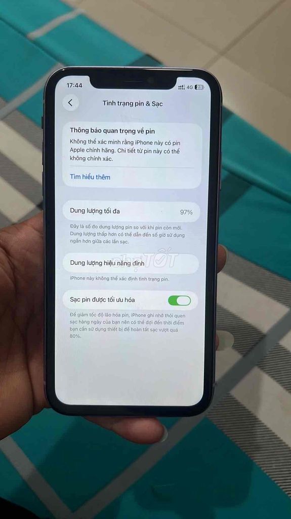 Apple iPhone 11 64GB Tím đã thay màn, pin. Mua bán Điện thoại tại Thành phố Thuận An Bình Dương được đăng bởi Trường Acb hình 1