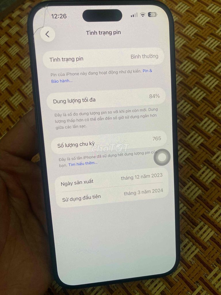 Apple iPhone 15 Plus Đen Vỡ lưng, lỗi camera. Mua bán Điện thoại tại Quận Tân Bình Tp Hồ Chí Minh được đăng bởi Phạm Ngọc Thanh hình 1