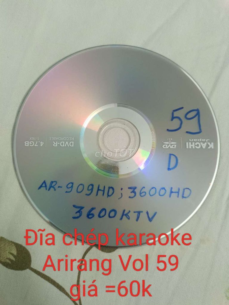 Đĩa DVD Karaoke Arirang Vol 66. Mua bán Tivi, Âm thanh tại Quận Gò Vấp Tp Hồ Chí Minh được đăng bởi Tuấn Nguyên Mạnh hình 1