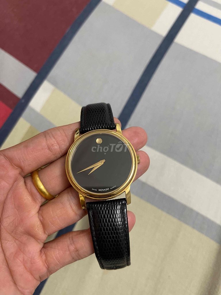 Đồng hồ Movado Thụy Sĩ Dây da Đen Vàng. Mua bán Đồng hồ tại Quận Bình Tân Tp Hồ Chí Minh được đăng bởi A vinh hình 1