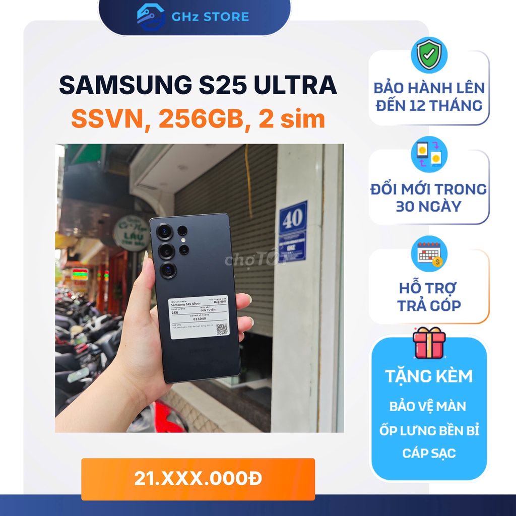 Samsung S25 Ultra 256GB Đen Tuyền. Mua bán Điện thoại tại Quận Đống Đa Hà Nội được đăng bởi GHz STORE hình 1