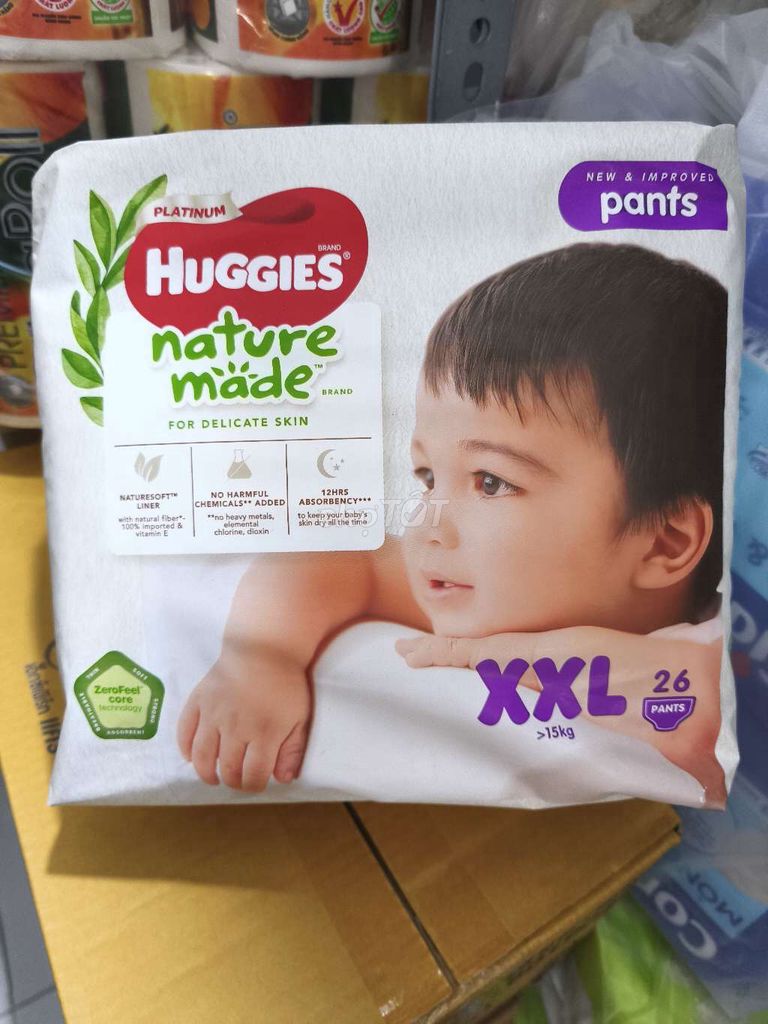 Thanh lý Tã Quần Huggies Nature Made mới