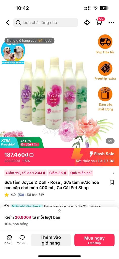 sữa tắm cho chó mèo bloom. Mua bán Phụ kiện, Thức ăn, Dịch vụ tại Quận 12 Tp Hồ Chí Minh được đăng bởi Hùng Đx hình 3