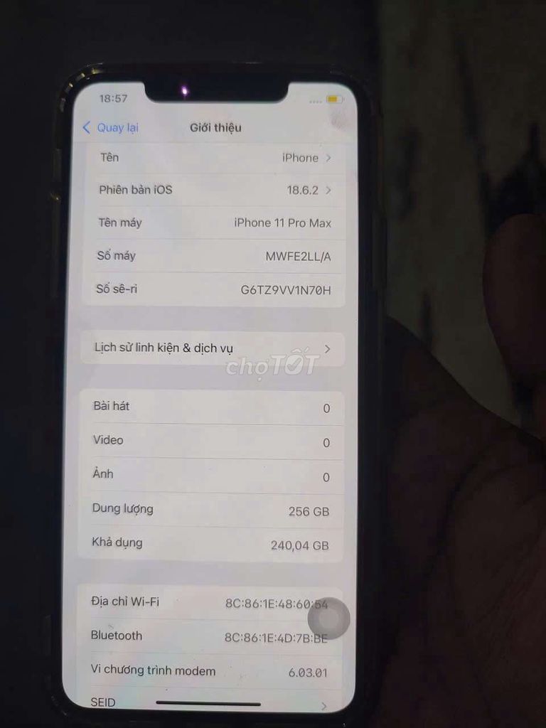 Apple iPhone 11 pro max 256g. Mua bán Điện thoại tại Thành phố Bắc Ninh Bắc Ninh được đăng bởi Khoa  hình 1