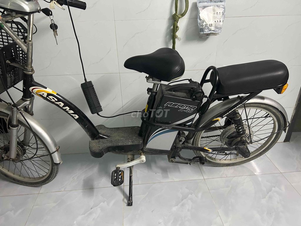 Xe đạp điện ASAMA A-48 Đen. Mua bán Xe điện tại Huyện Đức Hòa Long An được đăng bởi Longho hình 2