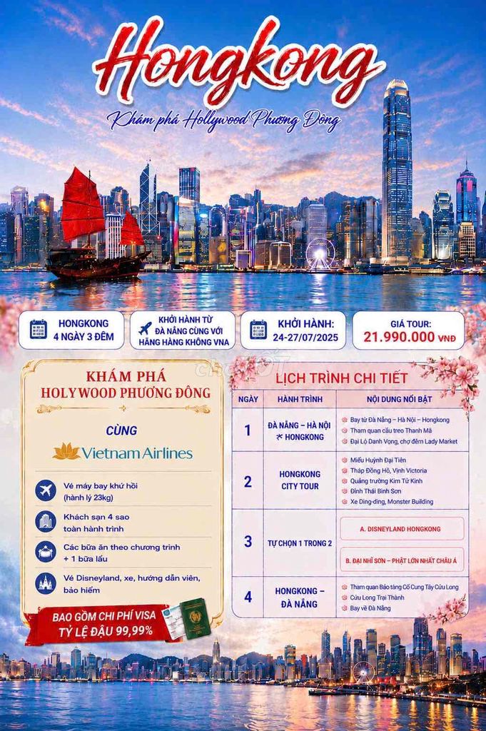 Tour Hong Kong 4N3Đ Đà Nẵng Vietnam Airlines 4 sao. Du lịch tại Quận Cẩm Lệ Đà Nẵng được đăng bởi Linh Nguyễn hình 1