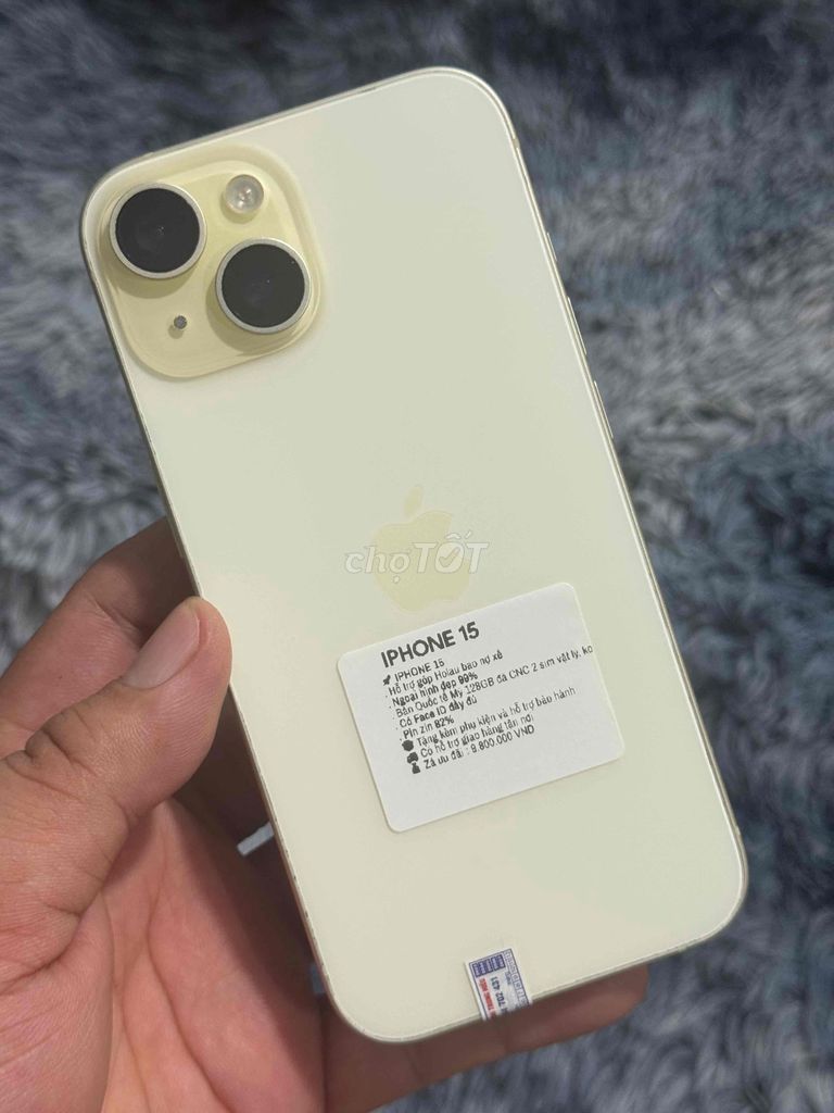 iPhone 15 128GB Vàng Mỹ 2 SIM vật lý. Mua bán Điện thoại tại Huyện Trảng Bom Đồng Nai được đăng bởi Hồ Trung Hiếu hình 1