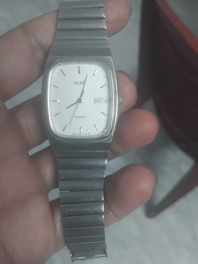 Đồng hồ Alba hãng Seiko Nhật,tanh Nam size 29x36mm