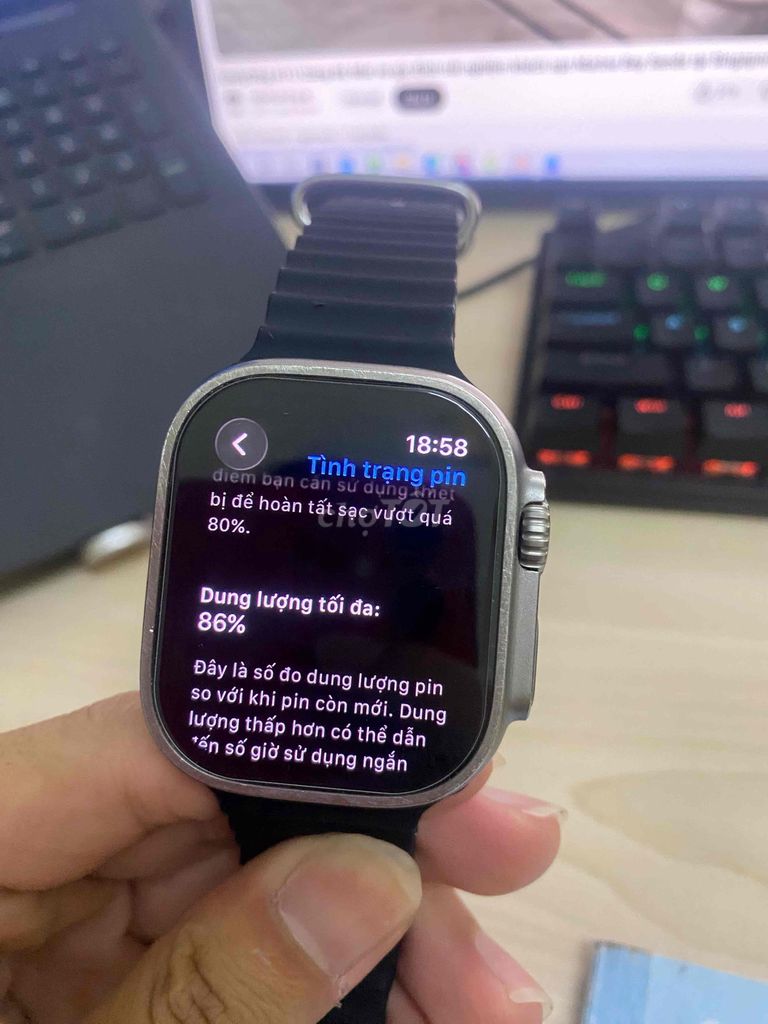 Apple Watch Ultra 1 Bạc Titanium P86. Mua bán Thiết bị đeo thông minh tại Quận Cầu Giấy Hà Nội được đăng bởi le hieu hình 1