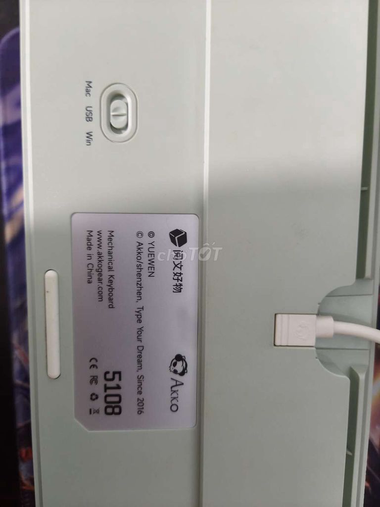 Bàn phím cơ Akko 5108 Xanh nhạt. Mua bán Phụ kiện (Màn hình, Chuột...) tại Huyện Xuyên Mộc Bà Rịa - Vũng Tàu được đăng bởi Tên chưa cung cấp hình 1