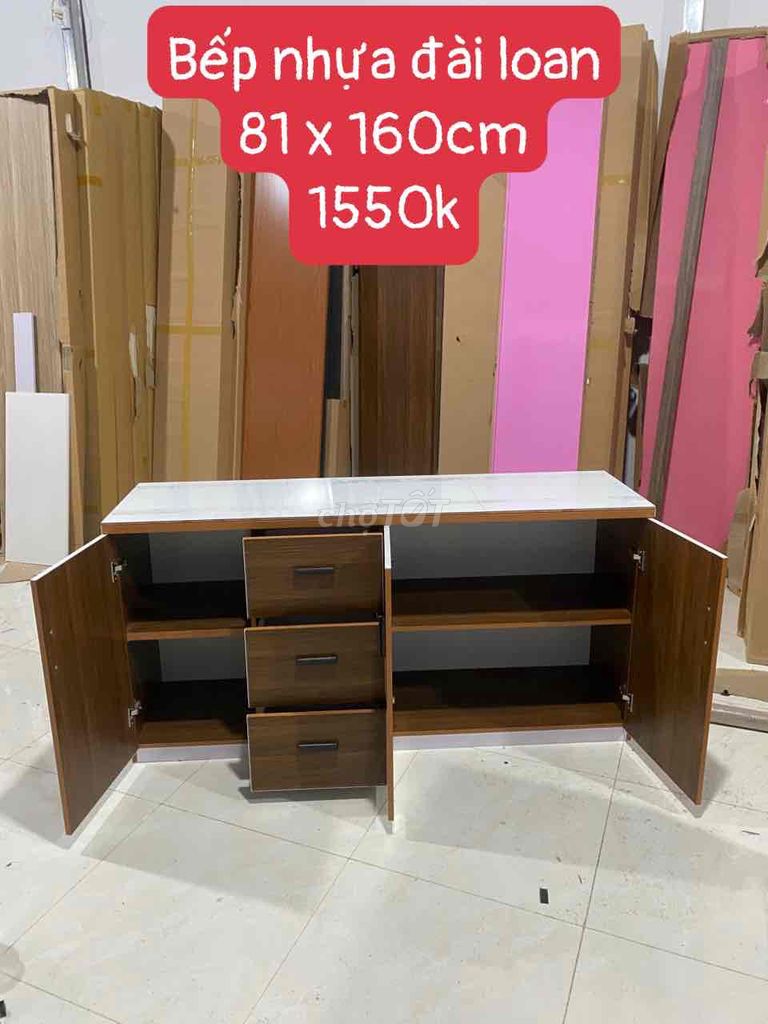 Tủ bếp Nhựa Đài Loan 81x160cm. Mua bán Tủ, kệ gia đình tại Quận 12 Tp Hồ Chí Minh được đăng bởi Nội Thất Gia Đình hình 1