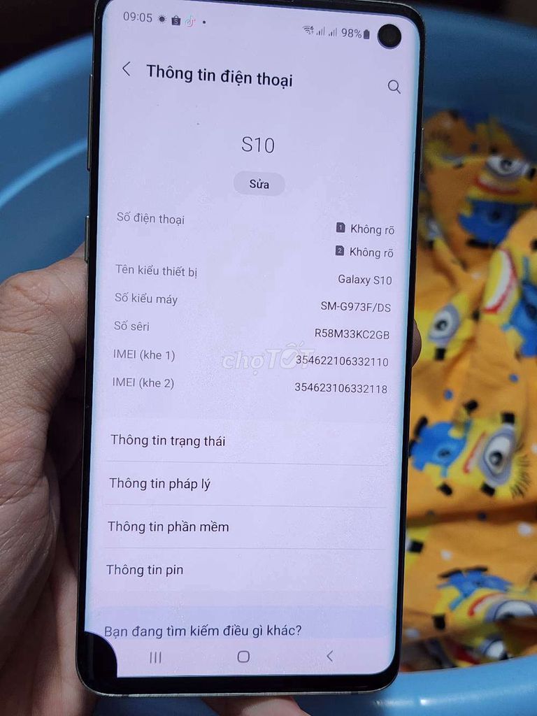 Samsung S10 8GB/128GB Trắng. Mua bán Điện thoại tại Quận 8 Tp Hồ Chí Minh được đăng bởi minh  gia hình 1