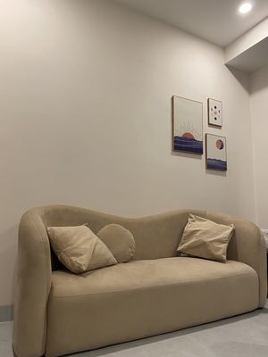 Ghế sofa 2m style Bắc Âu màu cafe sữa