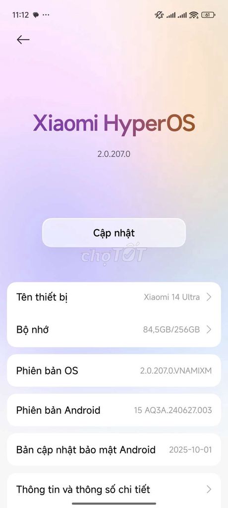 Xiaomi 14 Ultra 256GB Đen. Mua bán Điện thoại tại Thành phố Bắc Giang Bắc Giang được đăng bởi Sơn hình 1
