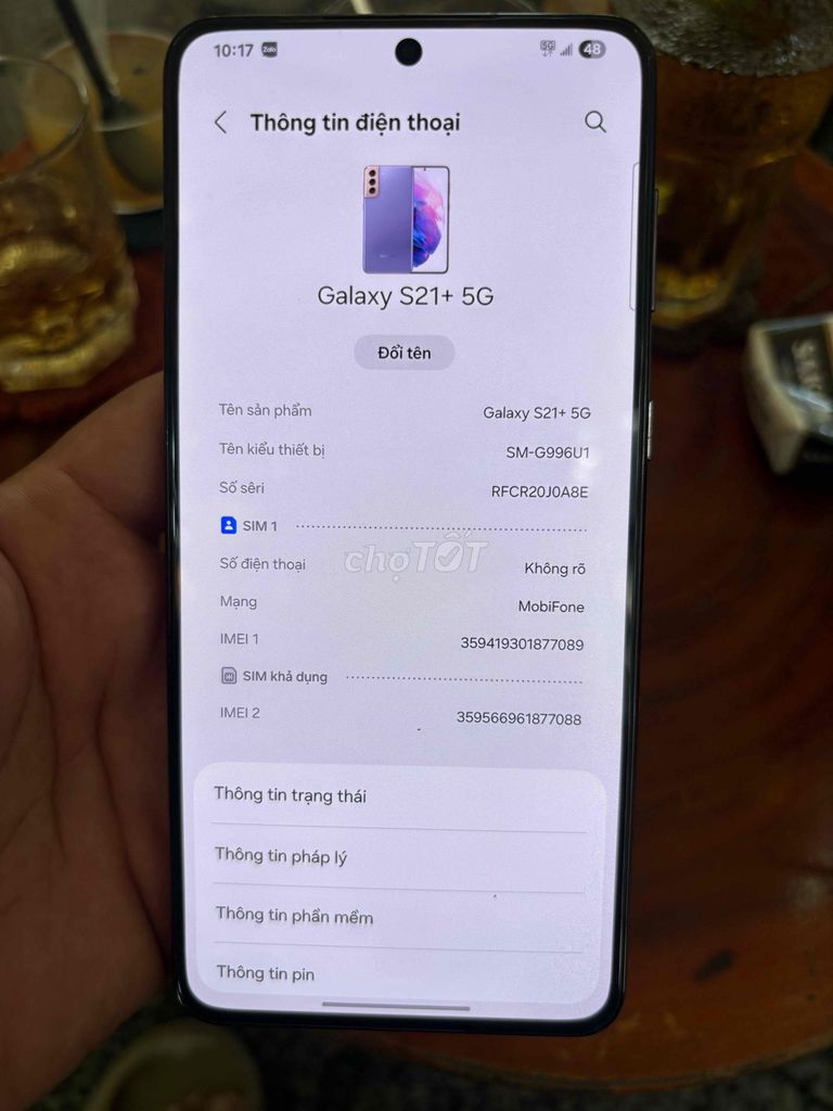Samsung Galaxy S21+ 5G Tím. Mua bán Điện thoại tại Thành phố Bà Rịa Bà Rịa - Vũng Tàu được đăng bởi Dương Dương hình 1