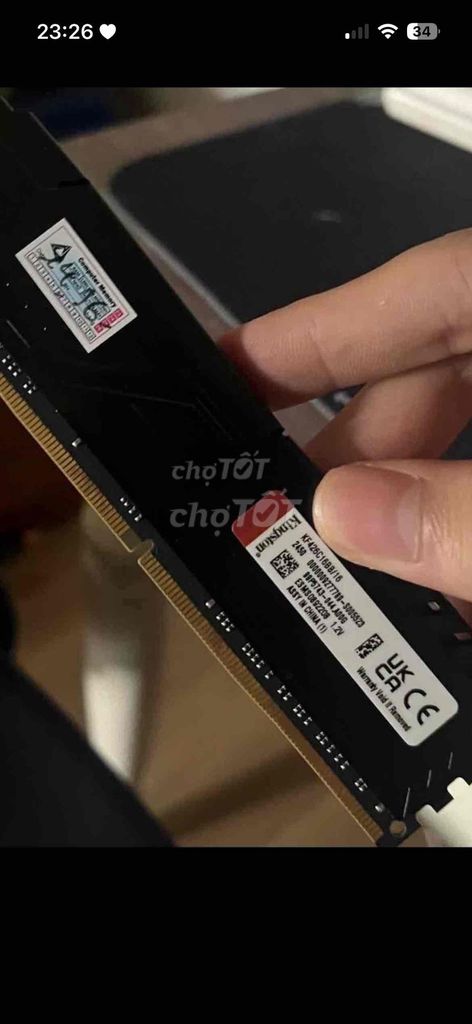 RAM Kingston Fury Beast 8GB DDR4 2666Mhz đẹp. Mua bán Linh kiện (RAM, Card...) tại Quận Long Biên Hà Nội được đăng bởi Trung Hieu hình 1
