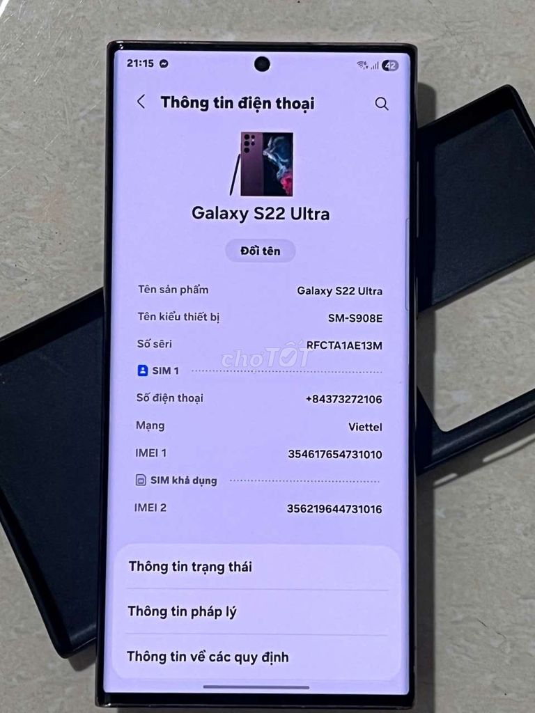 s22 ultra bán hoặc gl xuống đời ạ . Mua bán Điện thoại tại Huyện Thủ Thừa Long An được đăng bởi long an  hình 1