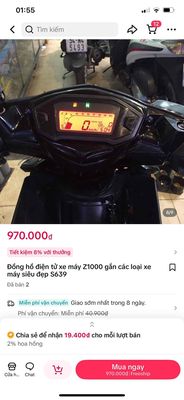 Đồng hồ Z1000 S639 Xe máy Wave Mới