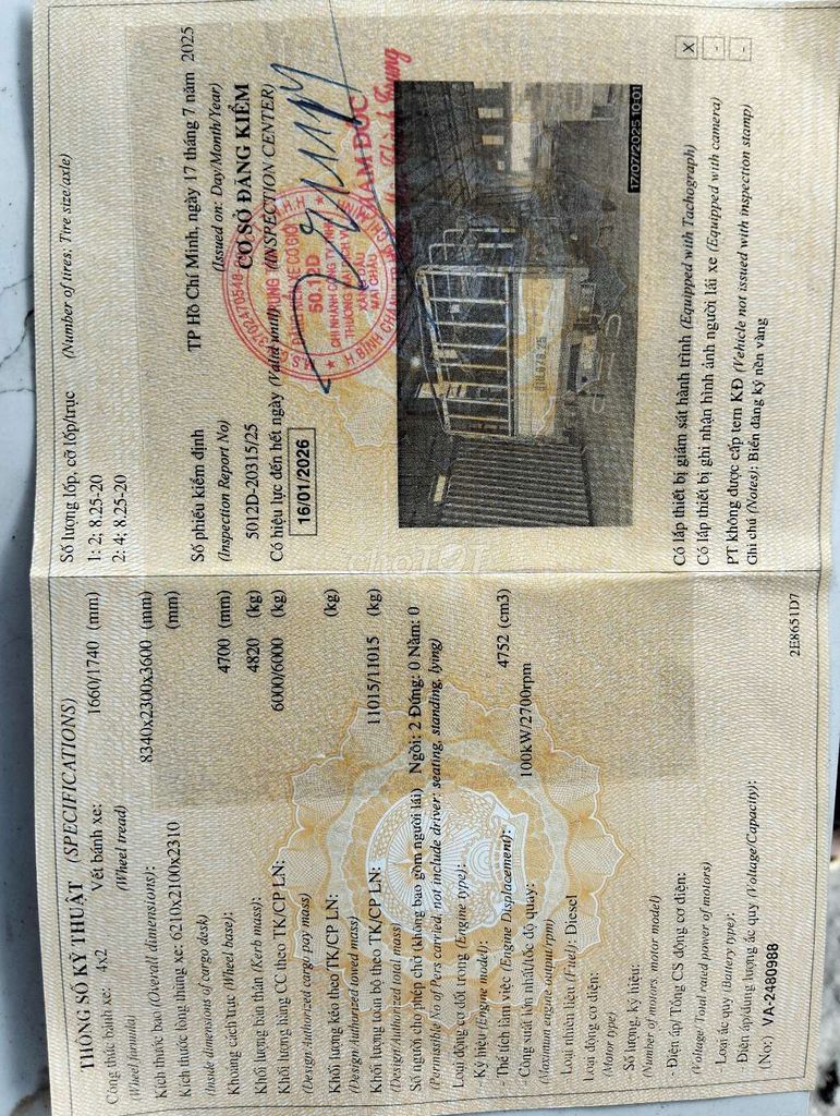 JAC 6t5 2010 thùng cao 2m4 mới xét. Mua bán Xe tải, xe ben tại Huyện Bình Chánh Tp Hồ Chí Minh được đăng bởi huynhductrong hình 5