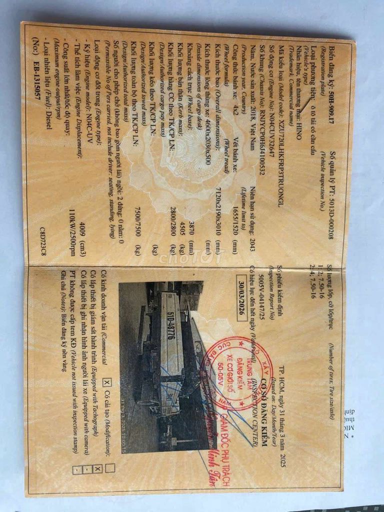 bán xe cẩu. Mua bán Xe tải, xe ben tại Quận 12 Tp Hồ Chí Minh được đăng bởi Aloi hình 3