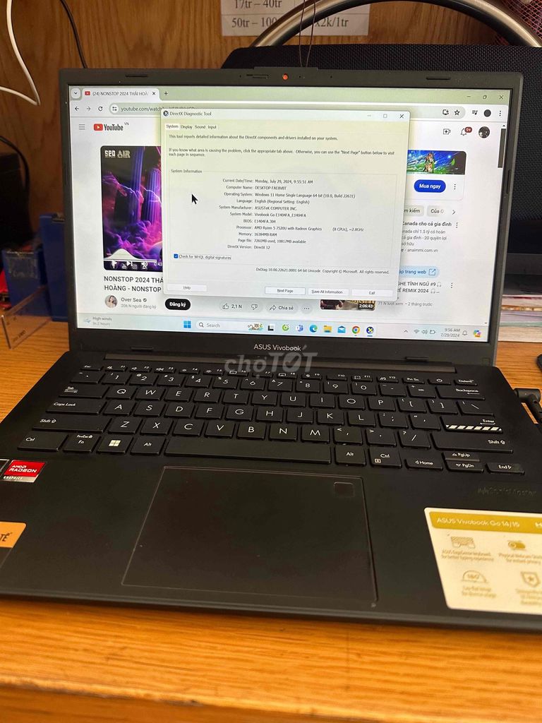 CẦM ĐỒ THANH LÝ LAPTOP ASUS VIVOBOOK