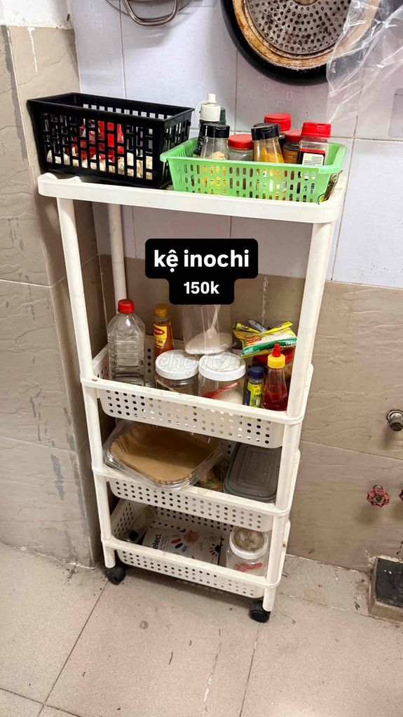 Kệ đựng đồ Inochi 4 tầng Trắng. Mua bán Tủ, kệ gia đình tại Quận Phú Nhuận Tp Hồ Chí Minh được đăng bởi Lê Tân Long hình 1