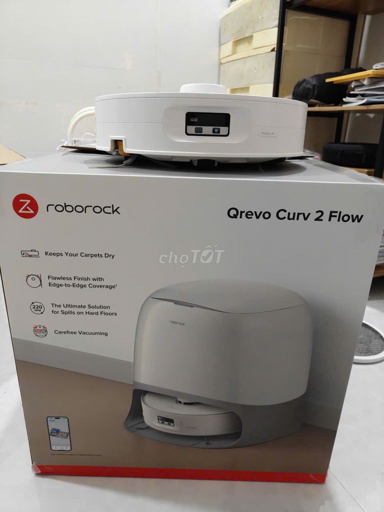 Robot hút bụi Roborock Qrevo Curv 2 Flow Trắng. Mua bán Nội thất, đồ gia dụng khác tại Thành phố Cam Ranh Khánh Hòa được đăng bởi Co Há hình 1