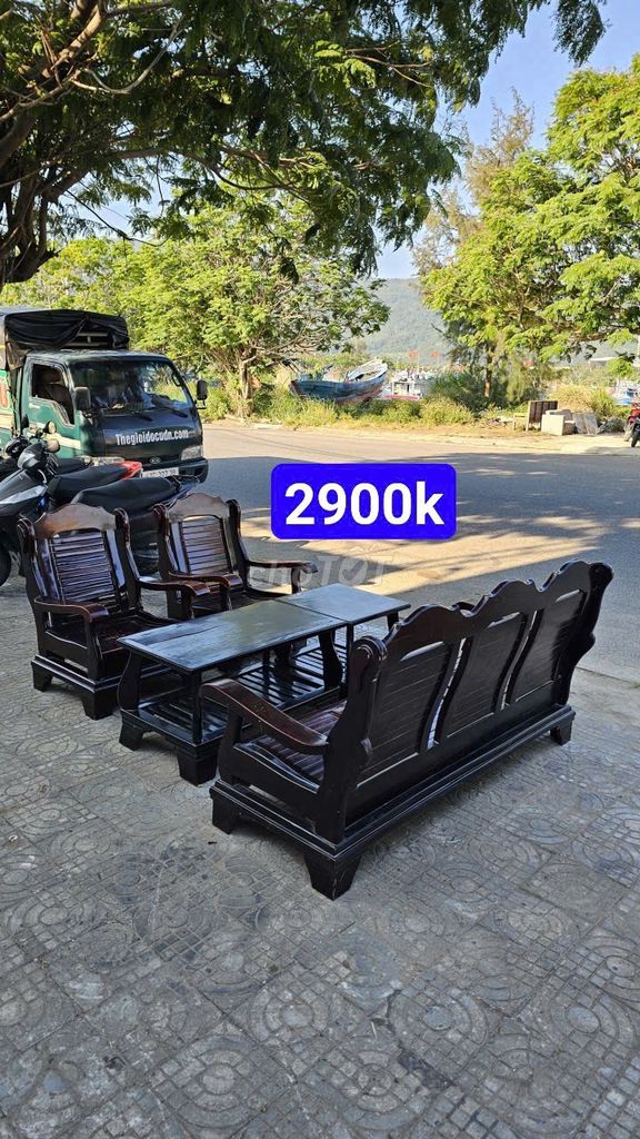 Bộ bàn ghế Gỗ phòng khách. Dịch vụ dọn dẹp nhà tại Quận Sơn Trà Đà Nẵng được đăng bởi THẾ GIỚI ĐỒ CŨ ĐÀ NẴNG hình 1