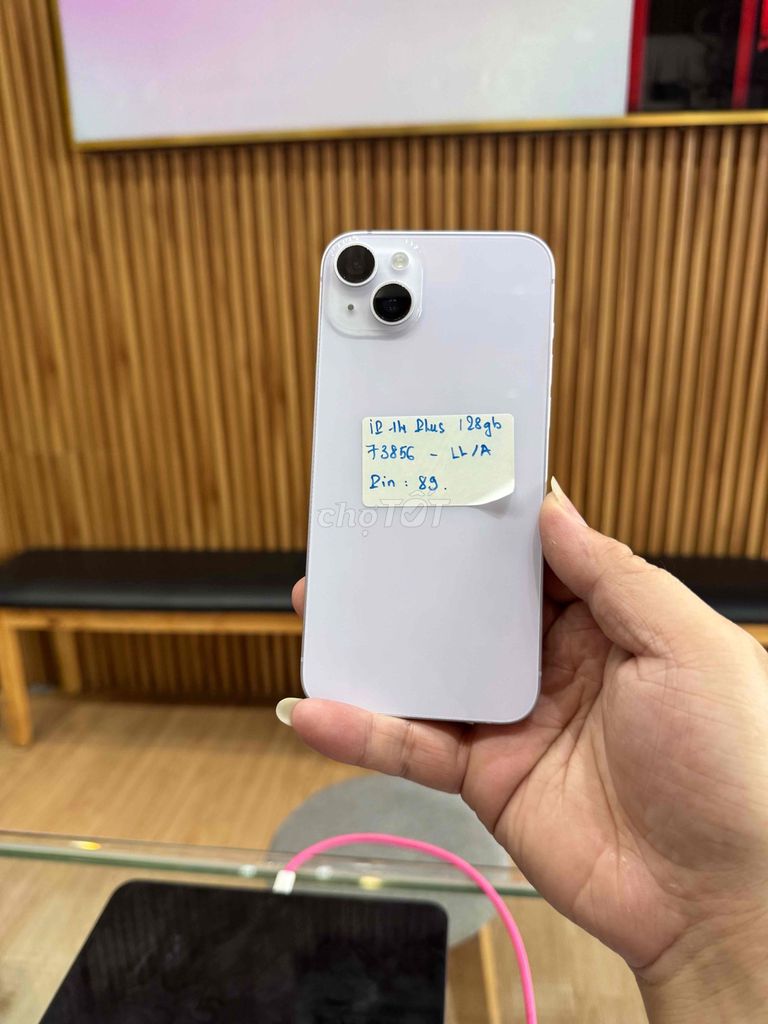 iPhone 14 Plus 128GB Tím Keng LL/A Pin 89%. Mua bán Điện thoại tại Quận 10 Tp Hồ Chí Minh được đăng bởi Phi Đăng Sơn Store hình 1
